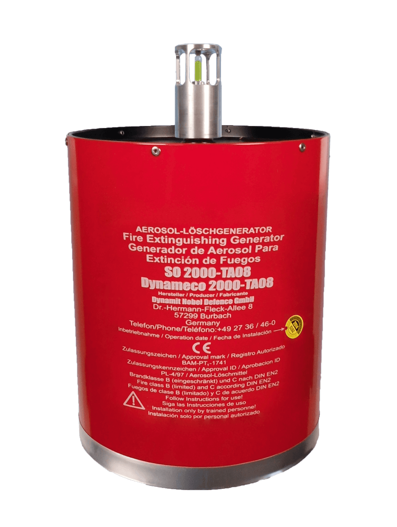 Aerosol Fire Extinguishing Generator Dynameco 2000-TA08